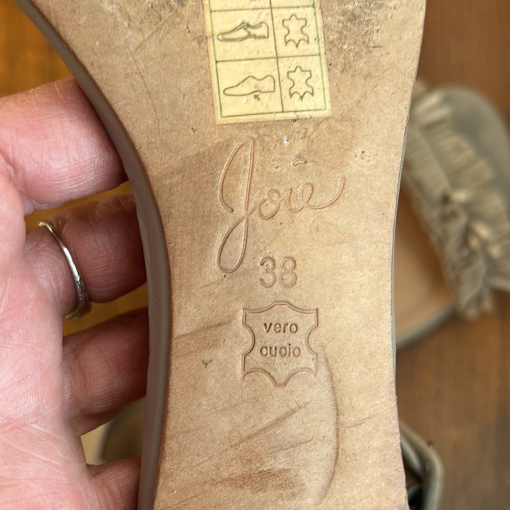 Joie Ferris Suede Fringe Ankle Strap Sandal - Picture 6 of 6